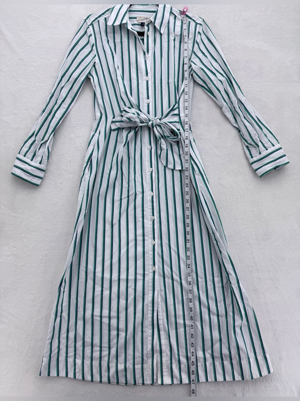 NWT Women Long Sleeve Tie-Front Midi Stripe Shirtdress Universal Threads Size XS - Picture 5 of 11